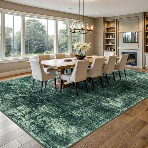 Miniatura 819 de IOHOUZE Alfombra abstracta lavable de 3 x 12 pies para pasillos, antideslizante para cocina, camino de entrada de lana sintética para interiores