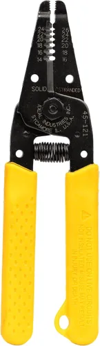 Miniatura 5 de Ideal Electrical 45-121 T-6 T-Stripper - 14-26 AWG, pelador de cables en T amarillo con agujeros en bucle, pinza con punta, apertura automática