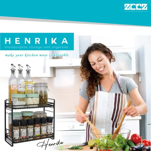 Miniatura 8 de zccz Organizador de baño de 2 niveles, ideal como organizador de encimera de cocina o baño, organizador de maquillaje con acabado negro para Negro