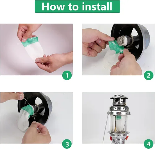 Miniatura 4 de 10 linternas de propano para farol de gas manto de luz de propano para acampar al aire libre linterna natural (10 unidades)