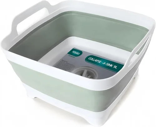 Miniatura 7 de FOSJGO 2.4 Gal (9L) Lavabo Plegable con Tapón de Drenaje, Lavabo Plegable Multiusos Ahorrador de Espacio, Fregadero, Lavabo de Cocina para Acampar