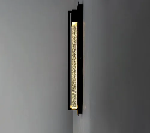 Miniatura 6 de Maxim Lighting Cascade - Lámpara de pared grande para exteriores Acabado negro Pantalla de burbujas Lámpara de pared de transición exterior