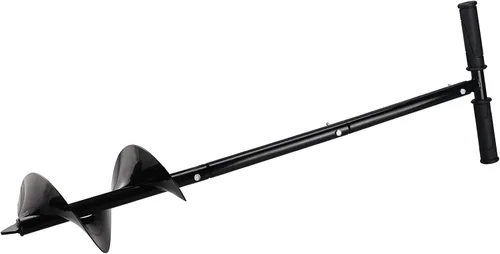 Miniatura 8 de RealPlus Taladro manual para perforar postes de 4 x 33 pulgadas, herramienta de excavadora de agujeros de jardín, taladro manual de tierra