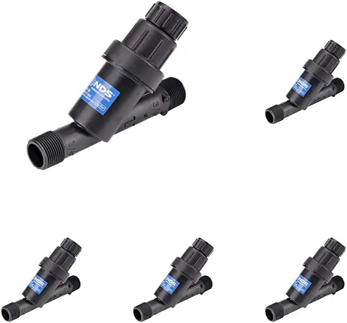Miniatura 4 de NDS PRYF 30 - Filtro Y regulador de presión, 3/4 pulg. MPT X 3/4 pulg. MPT, rango de flujo de 0.2-5 GPM, 30 PSI, malla de 200, negro