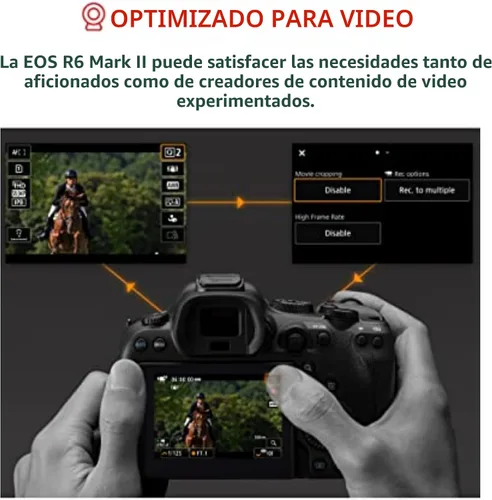 Miniatura 6 de Canon EOS R6 Mark II Cámara sin espejo con lente RF24-105mm F4-7.1 is STM, cámara híbrida de fotograma completo, sensor CMOS de 24.2 megapíxeles