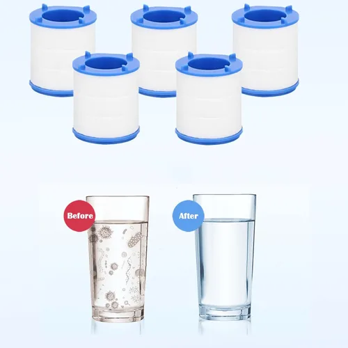 Miniatura 2 de Paquete de 10 cartuchos de repuesto para grifo de agua para fregadero, filtro de agua para fregadero, elimina metales pesados de fluoruro de cloro