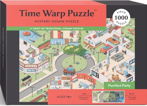 Miniatura 8 de Rompecabezas de Serie Día y Noche de 1000 Piezas de Rompecabezas Misterioso de Rompecabezas de Cambio de Tiempo para Adultos - Un Rompecabezas