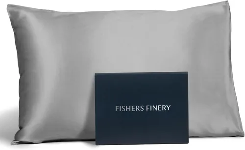 Miniatura 17 de Fishers Finery Funda de almohada de seda de morera 100% pura de 25mm (Rojo King)