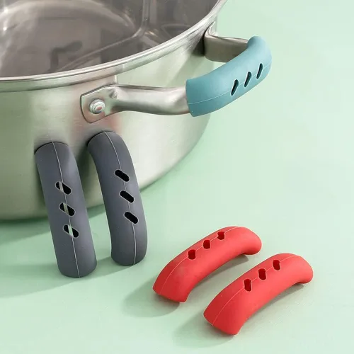 Miniatura 6 de DonLeeving 12 fundas de silicona para mango de olla, resistentes al calor, antideslizantes, para sartén de hierro fundido, sartén, sartén de metal