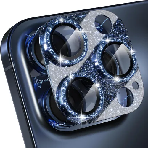 Miniatura 10 de Choiche Compatible con iPhone 15 Pro/iPhone 15 Pro Max, protector de lente de cámara brillante con protector de pantalla de lente de vidrio templado