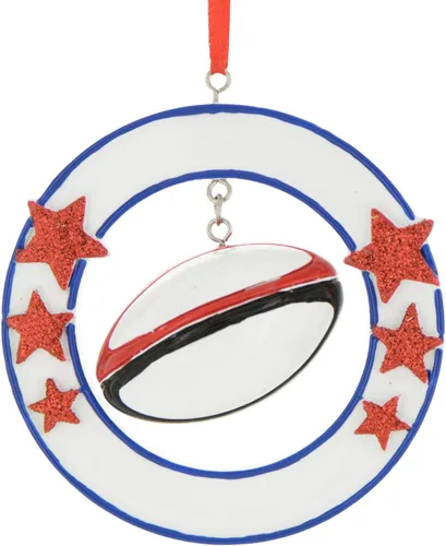 Miniatura 2 de Elves - Adorno de rugby personalizado 2025 – Adornos deportivos de pelota de rugby para árbol de Navidad, deportes, adornos de Navidad