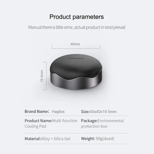 Miniatura 7 de Hagibis - Almohadilla de refrigeración para laptop, soporte ergonómico para laptop, pequeña bola enfriadora invisible, portátil, magnética, calor