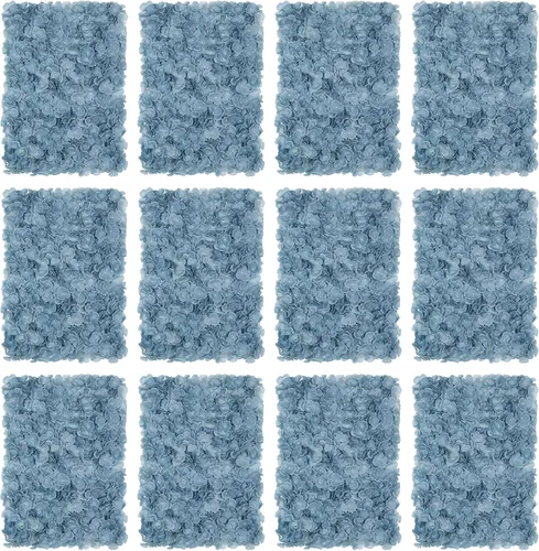 Miniatura 12 de BLOSMON Panel de Pared de Flores Telón de Fondo Decorativo Rubor Telón de Fondo Floral Artificial para Boda Fiesta Baby Shower Nupcial, 6 Piezas