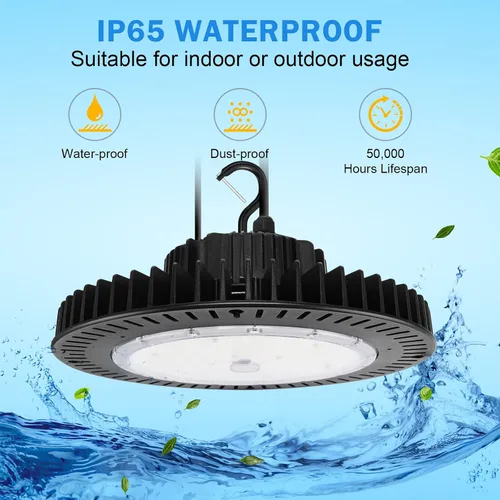 Miniatura 7 de 150W UFO LED alta luz de la bahía 21750LM 0-10V Dimmable alta bahía LED tienda luces UL aprobó la luz del almacén 5000k luz del día