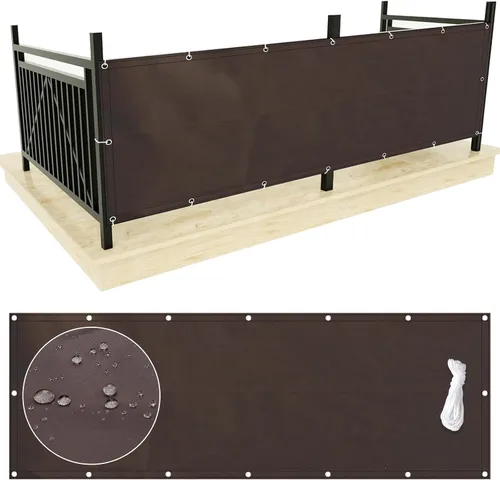 Miniatura 2 de Valla impermeable de privacidad de 3 pies 3 pulgadas x 6 pies 6 pulgadas, poliéster para balcón, toldo para exteriores, vallas decorativas