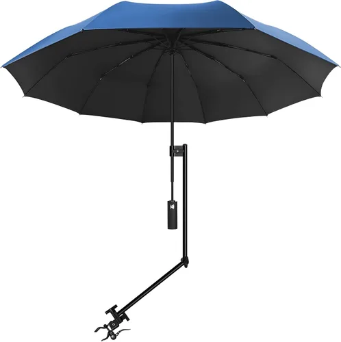 Miniatura 23 de XLINGZA Sombrilla de playa UPF 50+ con abrazadera universal ajustable