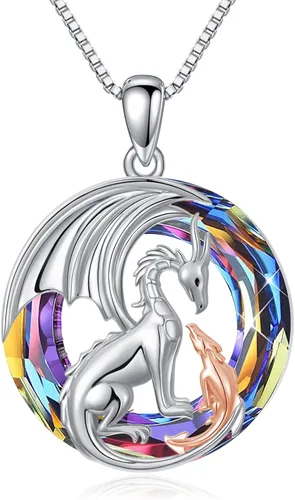 MEIDERBO Regalos para el día de la madre, plata de ley 925, collares con colgante de animales para madre e hija, niño, mujeres, niñas, mamá,