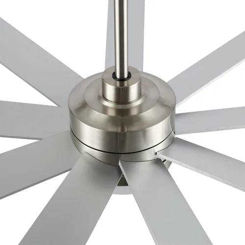 Miniatura 7 de LEDLUX Ventilador de techo con motor CC de 84 pulgadas con luz, control remoto de 6 velocidades, motor reversible, moderno ventilador de techo Plata