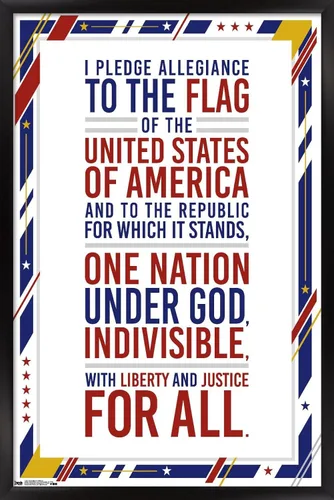 Miniatura 13 de Trends International The United States Of America - Pledge Of Allegiance Wall Poster, 14.725" x 22.375", Barnwood Framed Version