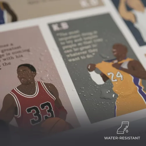 Miniatura 5 de LOLUIS Póster de baloncesto, arte de pared motivacional, citas inspiradoras dibujadas a mano, obra de arte de la NBA, decoración deportiva