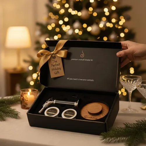 Miniatura 2 de Kit Premium de Ahumador para Cóctel de Smoktail - Kit Premium de Ahumador de Bourbon para Elaborar Exquisitos Cócteles Afumados para Hombres