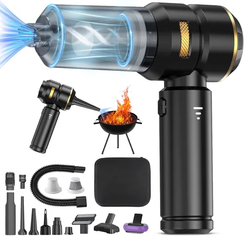 Aspiradora de mano inalámbrica para automóvil, succión fuerte de 22000 Pa con motor sin escobillas, filtro HEPA, filtro de metal lavable adicional,