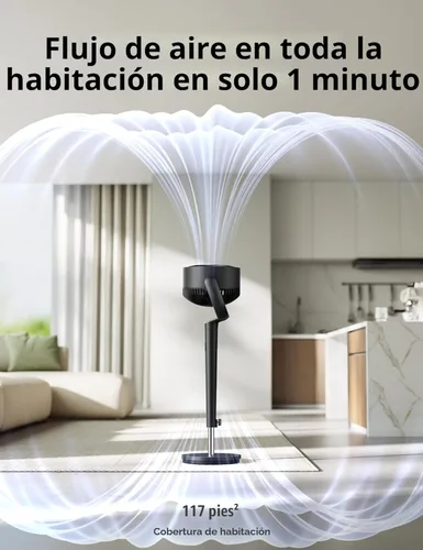 Miniatura 8 de Dreo Ventilador para dormitorio, ventilador de pie oscilante de 120°, ventilador de piso silencioso con motor de CC, ventilador de pedestal