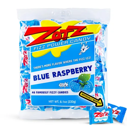 Miniatura 13 de Zotz Caramelos efervescentes a granel (surtidos, 46 unidades) - Caramelo duro envuelto individualmente - Surtido de 3 sabores de frutas, cereza