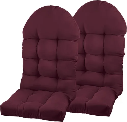 Miniatura 11 de Cojín para silla Adirondack, cojín para silla mecedora 44x19.4x4 pulgadas, cojines de respaldo alto para patio de arriba y abajo con lazos