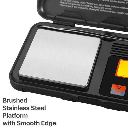 Miniatura 4 de Flexzion Báscula de bolsillo digital de 7.05 oz x 0.00 oz - Mini báscula portátil de alimentos con pantalla LCD, 6 unidades, tara, pinzas