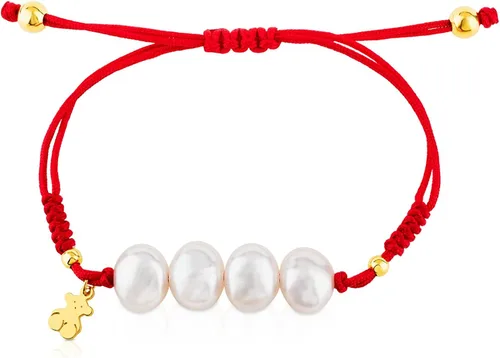 Miniatura 3 de Tous Jewelry "Icon Pearl Silver" pulsera de plata 925, ajustable, con cordón de nailon y 4 perlas de cultivo.