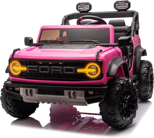 Miniatura 10 de YOFE Juguete de batería de 12V para niños, Ford Bronco Raptor Coche eléctrico para niños con control remoto para padres, camioneta con batería