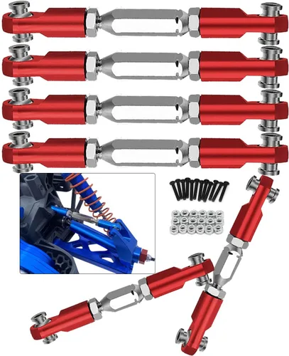 Miniatura 8 de RC Upgrades - Pieza de mejoras para automóvil RC de granito 1/10 4X4 Mega550, 1/10 Senton 4X4 Mega550 RC, 6 tensores ajustables de aluminio