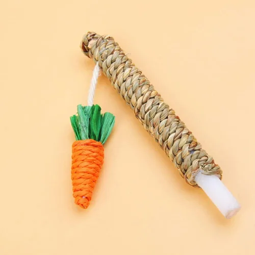 Miniatura 5 de Rascador de hurón, conejito de árbol, juguetes para masticar, gato, ratán, césped, trepador, árbol divertido, zanahoria, juguetes para animales