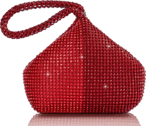 Miniatura 7 de BABEYOND - Bolso de mano con diamantes de imitación para mujer, con diseño brillante de triángulo, para fiesta de los años 1920, graduación, boda