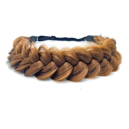 Miniatura 30 de Diadema trenzada, 2 hebras, clásica, gruesa, trenzada, ancha, elástica, de calidad, sintética, trenzada, para mujeres y niñas, estilo bohemio, 2.42