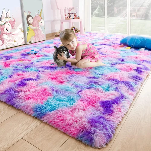 Miniatura 46 de Noahas - Alfombras mullidas de 4 x 6 pies para dormitorio y sala de estar, alfombra gruesa y peluda de color gris, alfombra de suelo antideslizante
