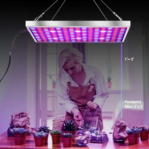 Miniatura 5 de Diboys Luz LED de cultivo para plantas de interior, luces de plantas de 45 W, panel de espectro completo, luz de crecimiento para plántulas