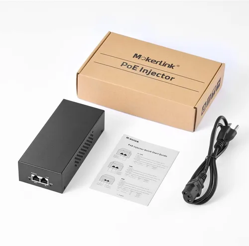 Miniatura 8 de MokerLink Inyector Gigabit PoE, 802.3af/at/bt 90W, Ethernet 10/100/1000Mbps, Plug & Play, adaptador no PoE a PoE, distancia de hasta 328.1 ft