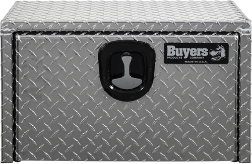Miniatura 6 de Buyers Products 1705148 - Caja de camión de aluminio diamantado para debajo de la carrocería con pestillo de mango en T, 14 x 12 x 16 pulgadas