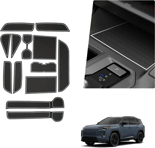 Miniatura 9 de BIBIBO 13Pcs for 2026 RAV4 Car Gate Slot Mats for 2026 Toyota RAV4 Interior Trim Door Slot Pads,2026 RAV 4 Console Liner Mats,Non-Slip Cup Holder