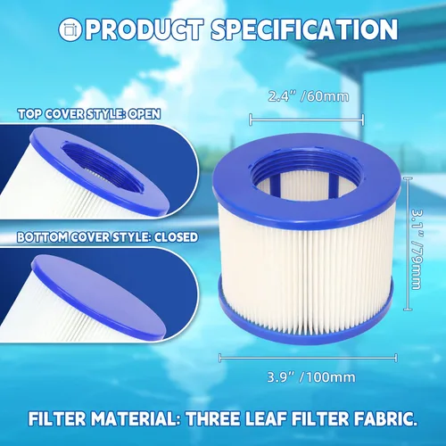 Miniatura 2 de Cartucho de filtro de repuesto para bañera de hidromasaje, filtros de spa atornillables compatibles con todos los jacuzzis inflables RELXTIME