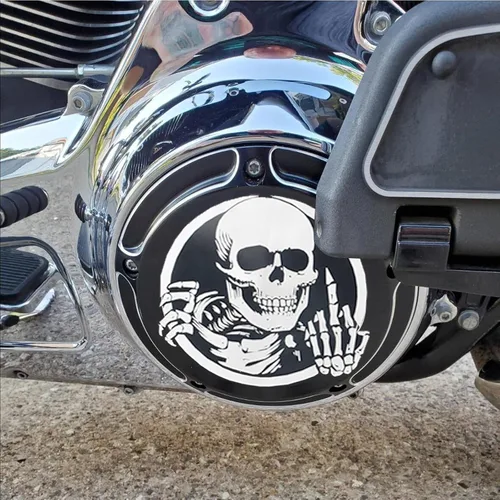 Miniatura 2 de Goldfire Cubierta de temporizador Derby de 5 agujeros y cubiertas de puntos para Harley 1999-2014 Big Twin Cam Touring Road King Electra Glide FLHR