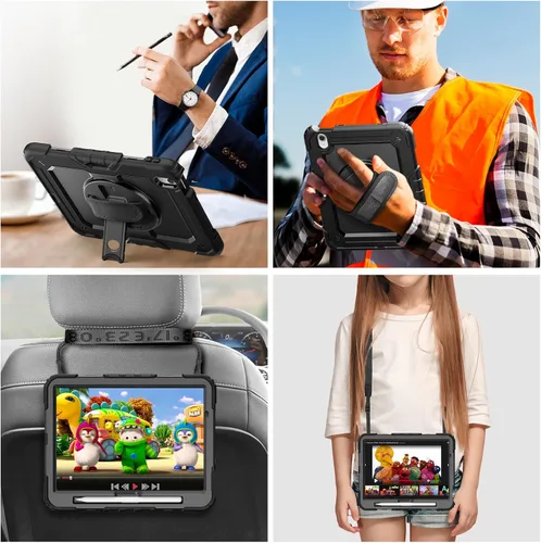 Miniatura 4 de BLOSOMEET Funda para iPad Air de 11 pulgadas M3 2025 y M2 2024 con protector de pantalla de vidrio templado y soporte para lápiz, funda para iPad