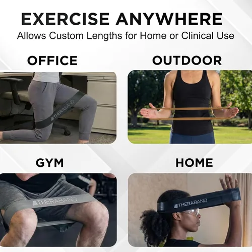 Miniatura 8 de THERABAND Bandas de resistencia profesional resistentes duraderas para ejercicios de fuerza y flexibilidad, pilates, yoga, estiramiento y terapia