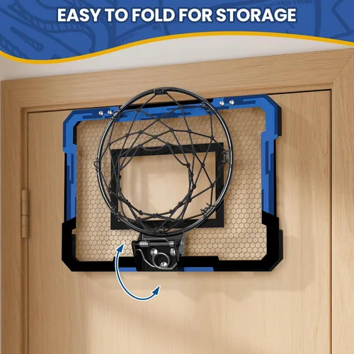 Miniatura 5 de QDRAGON Mini Basketball Hoop, Over The Door Indoor, with 3 Balls/Inflator/Breakaway Rim, Basketball Toy Gifts for Kids and Adults, Suit for