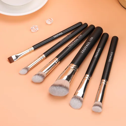 Miniatura 7 de TEOYALL Brocha Correctora Angular, Pincel Sintético de Contorno para Mezcla, Fijación y Pulido con Cosmético Líquido, Crema y Polvo