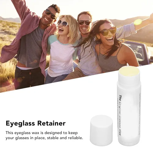 Miniatura 3 de Cera para gafas, cera de abeja pura, almohadillas para la nariz sin olor, retenedor de gafas antideslizantes con contenedor, fácil aplicación, palo