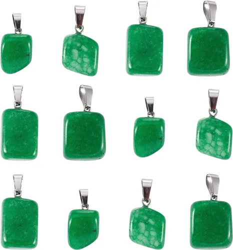 Miniatura 18 de Beadthoven - 24 dijes de piedras preciosas irregulares naturales, piedras curativas mixtas, chakras, reiki, pepita, piedras preciosas para hacer