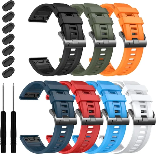 Miniatura 15 de EZMVZKU Correas Easyfit de 1.024 in para Garmin Fenix 8 AMOLED/8 Pro 2.008 in/7X/7XPro Sapphire Solar Watchands Reemplazo para Fenix 6X/6X Pro/5X/5X